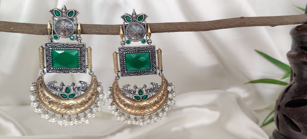 || AGATI || Silver look Alike Earring