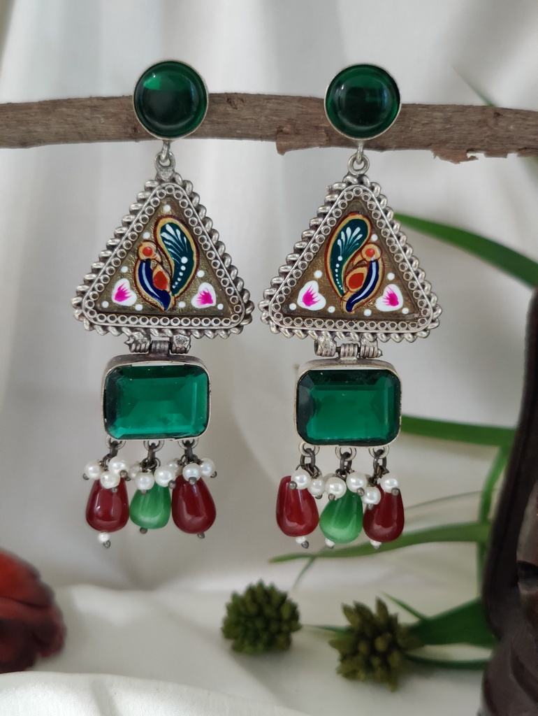 || UPAMA || Silver Look Alike Earring