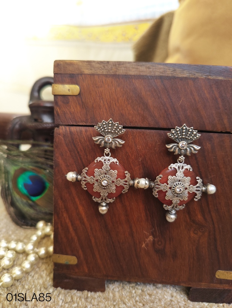 || UDITI || Silver Look Alike Earring