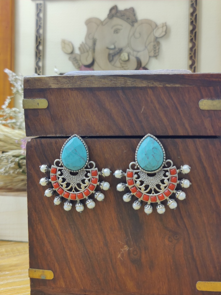 || ARKA || Silver Look Alike Earring