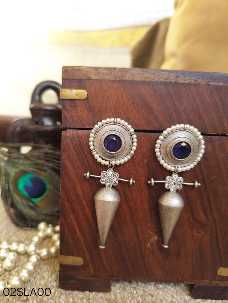 || LABDHI || Silver Look Alike Earring