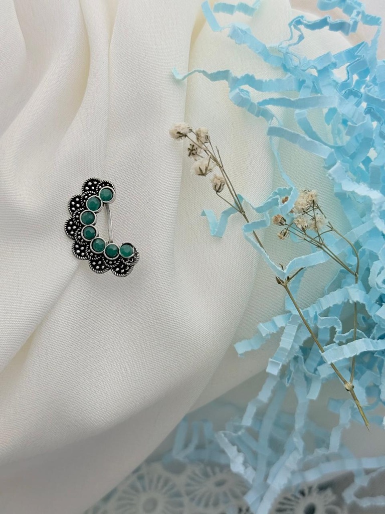 || NAKSHI ||Nose Ring- GREEN