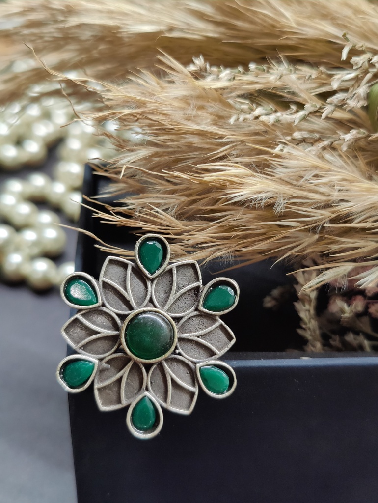 || RAKSH || Silver Look Alike Ring