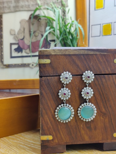 || UTKALA || Silver Look Alike Earring