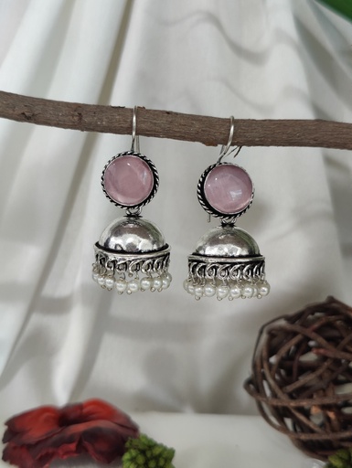 [ESLA_B_0067] || UJVESHA || Silver Look Alike Earring