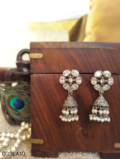 || LAKSH || Silver Look Alike Earring