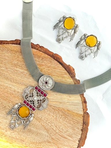 ||CHIRPY|| Silver Look Alike Necklace