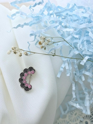 || NAKSHI ||Nose Ring- PINK