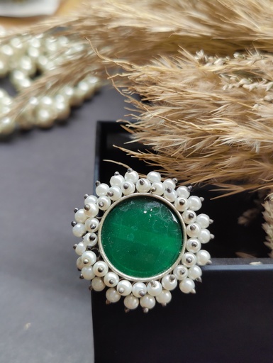 || RANJAKA || Silver Look Alike Ring
