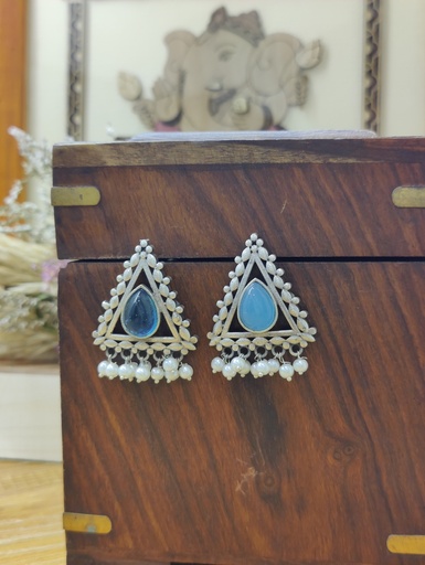 [ESLA-T-0031] || AGNIKI || Silver Look Alike Earring