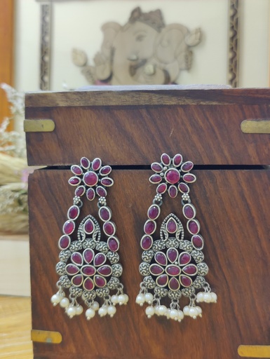 || ANSULA || Silver Look Alike Earring